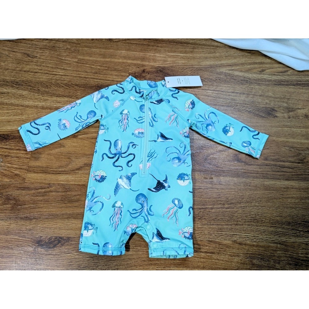 NWT Janie & Jack Size 0-3 Sea Creature Rash Guard